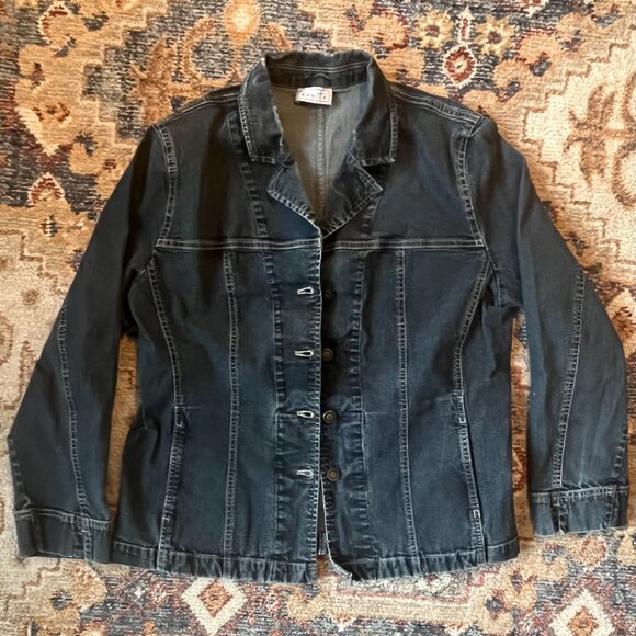 Bonita Denim Jean Jacket Size L EUC - Picture 3 of 6